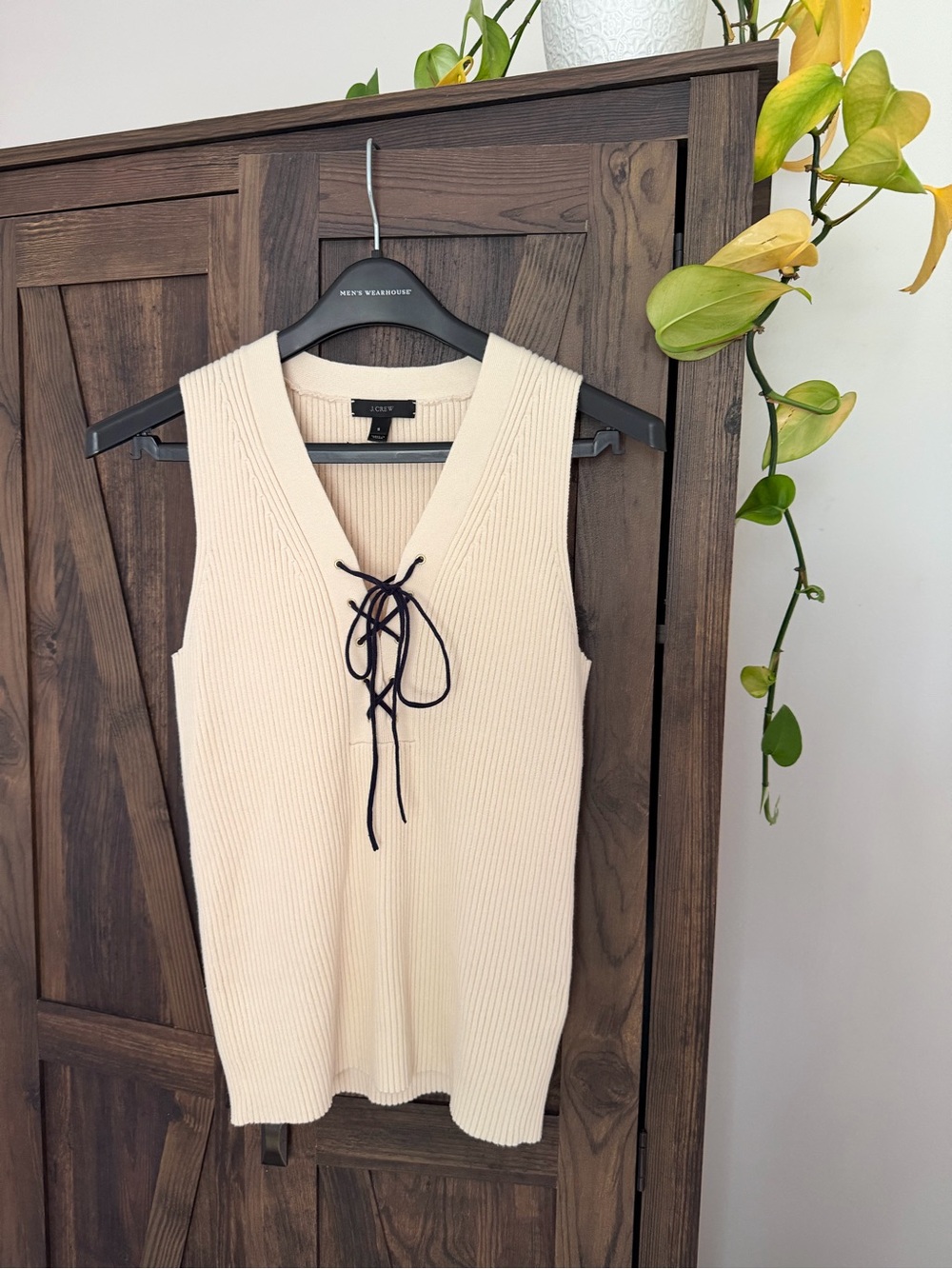 J. Crew Lace Tie Sweater Tank Top